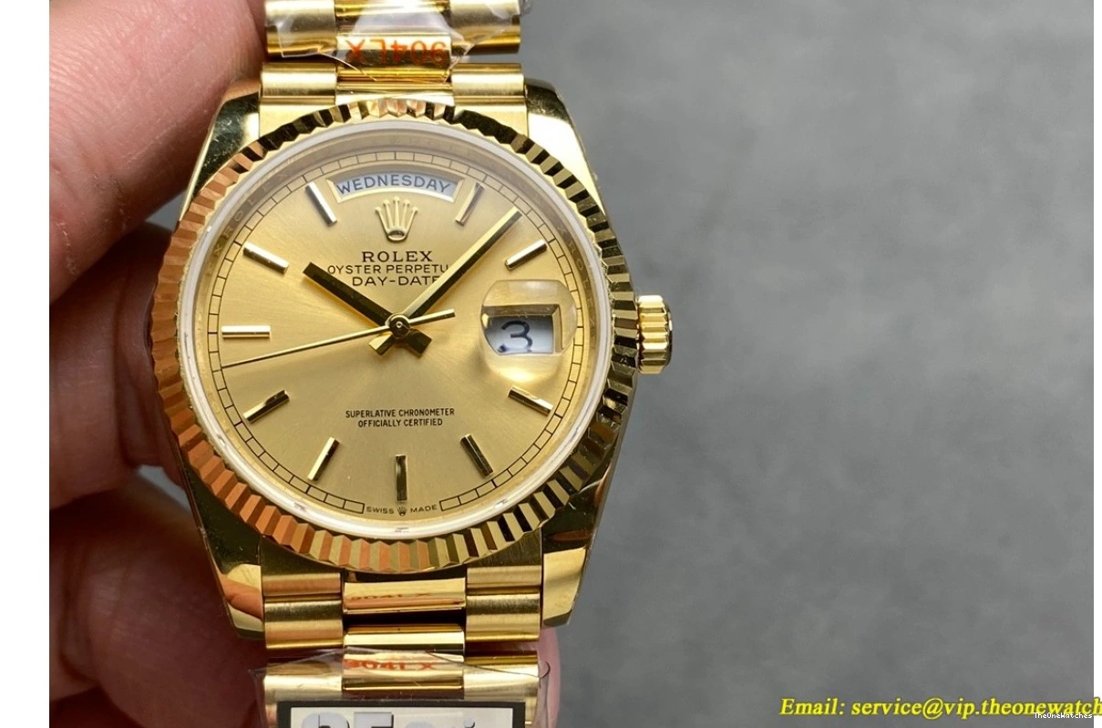 Weight) Stk YG Gold 128238 VR3255(Gain QF DayDate V3 YG 36mm 0513